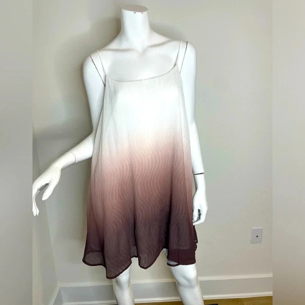 Hayden Bottega Sepia Ombré trapeze Summer dress Size Small